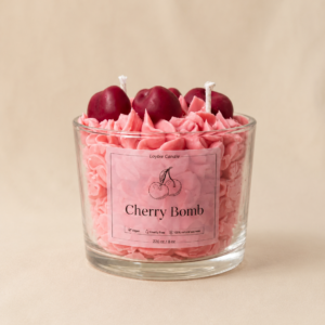 Cherry Bomb kiraz çiçeği kokulu dekoratif soya mum – Loybie
