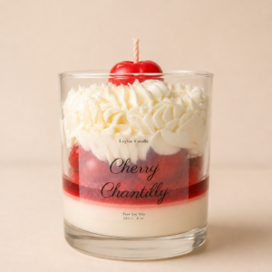 Cherry Chantilly kiraz kokulu dekoratif soya mum – Loybie