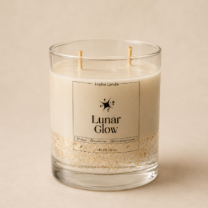 Lunar Glow amber kokulu dekoratif soya mum – Loybie