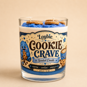 Cookie Crave kahveli kurabiye kokulu dekoratif soya mum – Loybie